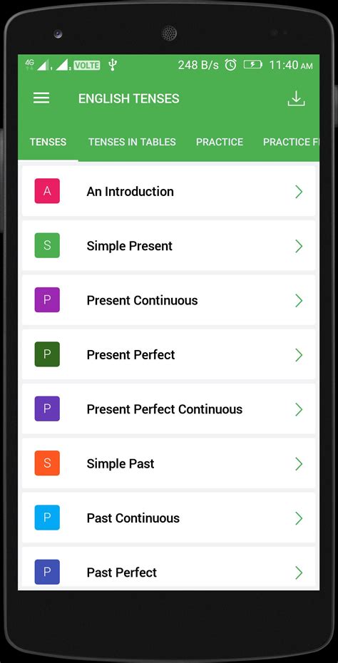 english tenses apk  android