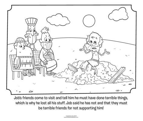 kids coloring page  whats   bible featuring job