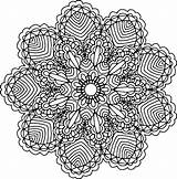 Mandala Transparent Coloring Clipart Clip Drawing Pattern Book Use Library sketch template