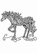 Paarden Cavallo Mozaiek Kleurplaat Malvorlage Pferd Paard Kleurplaten Pferden Mosaik Caballo Ausmalbilder Mandala Stampare sketch template