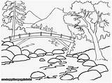 Outline Drawing Landscape Nature Drawings Paintingvalley sketch template