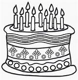 Torte Colour Kuchen Candle sketch template