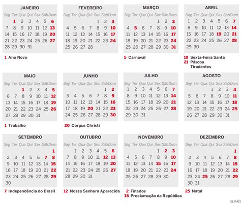 Calendário Os Feriados Do Brasil Em 2019 Saiba Quais As