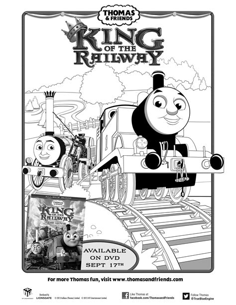 thomas friends king   railway   printable coloring