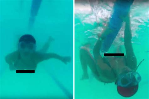 underwater camera captures babe s embarrassing nip slip while swimming