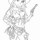 Coloring Cowgirl Cute Outfit Birthday Color Lasso Training Using Little Kids sketch template