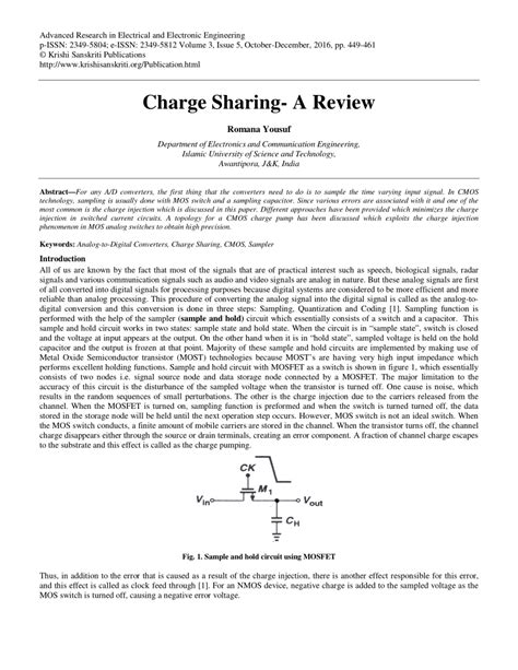 charge sharing  review