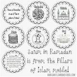 Pillars Ramadan Homeschool Saum Islamic Preschool Eid sketch template