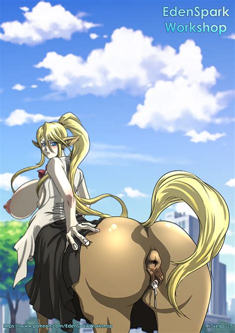 rule 34 1girl after sex anus ass big breasts blonde hair blue eyes blush breasts centaur