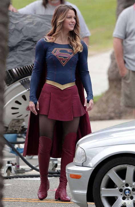 melissa benoist on the set of supergirl in los angeles october 2015