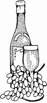 Glass Clipart Coloring Wine Bottle Webstockreview sketch template