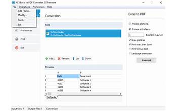 XLS Excel to PDF Converter screenshot #0