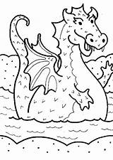 Sea Monster Coloring Myth Color Kids sketch template