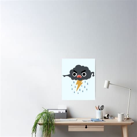 grumpy cloud poster  sale  katiecrumpton redbubble