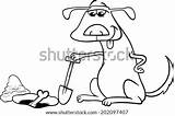 Dog Bone Digging Coloring Hole Cartoon Illustration Vector His Clipart Burrows Digs Which Book Clip Stock Burrow Illustrations Shutterstock sketch template