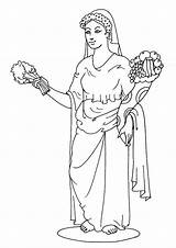 Coloring Greek Pages Goddess Athena Hera Artemis Demeter Persephone Goddesses Printable Hephaestus Drawing Gods Aphrodite God Color Mythology Clipart Kleurplaat sketch template