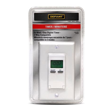 defiant indoor  wall  day programmable digital timer light switch timer  home depot canada