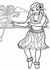 Luau Hula Tahiti Hawaiana Moana sketch template