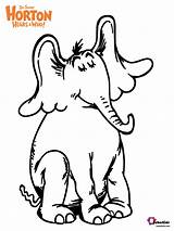 Horton Hears Seuss Elephant Coloring Dr Printable Pages Who Bubakids sketch template