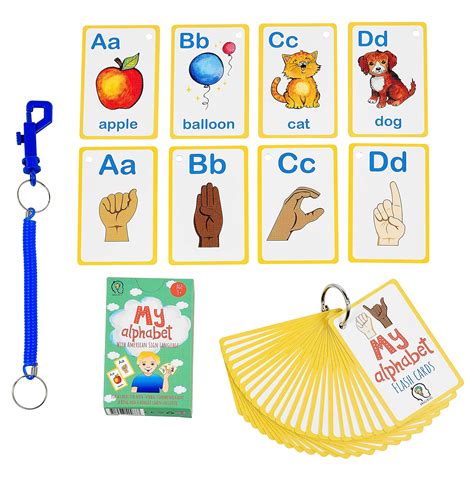 buy  asl alphabet flash cards  alphabet toddlers american sign