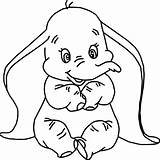 Dumbo Coloring Pages Baby Cute Wecoloringpage sketch template