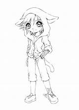 Wolf Coloring Pages Anime Printable Baby Getcolorings Color sketch template