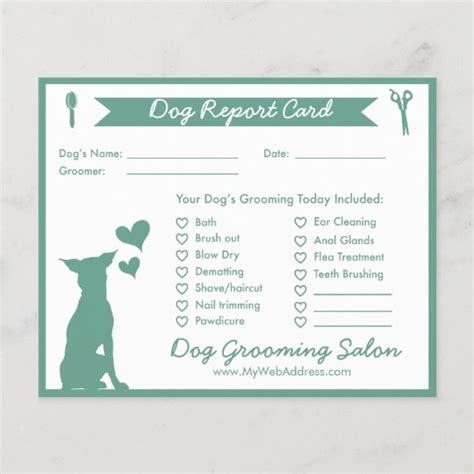 dog report card  dog groomers zazzlecom