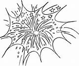 Fireworks Coloring Pages Printable Bonfire Kids Drawing Printables Firework Night Print Clipart Sheets Line July 4th Fourth Printouts Book Library sketch template