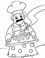 Muffin Coloring Pages Man Cook Clipart Know Do Kids Printable Jobs Nursery Kool Aid Muffins Rhymes Inkspired Musings Cliparts Color sketch template