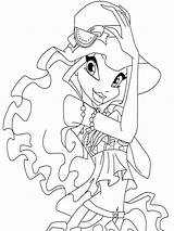 Pages Coloring Winx Layla Club Girls Leila sketch template