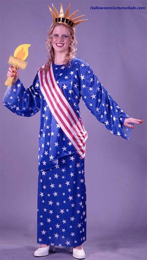 Miss Liberty Costume Patriotic Memorialday Costumes Fashion Long