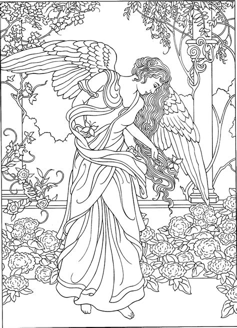 pin  brenda mendenhall  art   angel coloring pages coloring