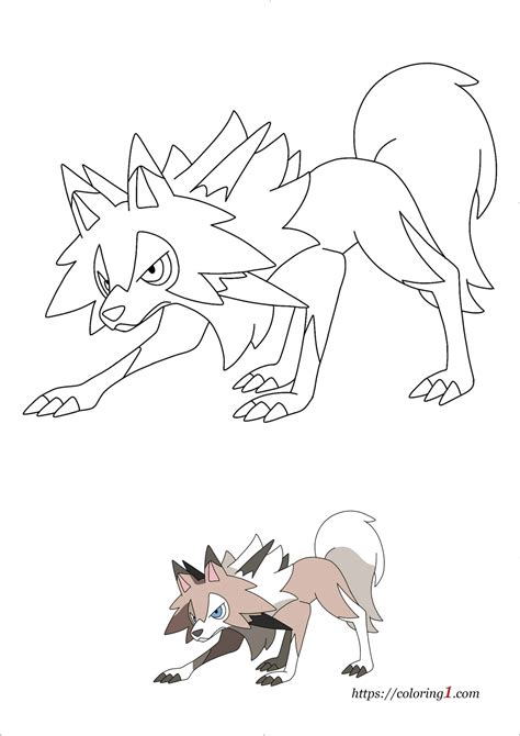 pokemon lycanroc coloring pages   coloring sheets