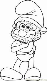 Coloring Smurf Papa Pages Smurfs Village Lost Printable Color Coloringpages101 Cartoon Getcolorings Online sketch template