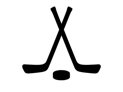 hockey sticks silhouette  getdrawings
