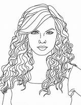 Coloring Pages Taylor Swift Hairstyle Country Portrait Singer Printable Coloring4free Hair Girl Color Kids Sheets Getcolorings Print Adult Colorings Colorin sketch template