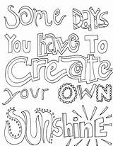 Coloring Pages Quotes Inspirational Quote Sayings Popular sketch template