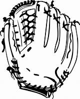 Glove Baseball Coloring Clipart Book Ball Pages Vector Openclipart Svg Clip sketch template