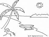 Pemandangan Pantai Mewarnai Gambar Gambarmewarnai Buku Organization sketch template