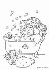Bath Bubble Coloring Shortcake Strawberry Pages Charlotte Fraises Aux Having Imprimer Sheets Coloriage Drawing Print Color Getdrawings Dessins Colorier Template sketch template