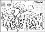 Volcano Coloring Pages Graffiti Eruption Cool Getdrawings Getcolorings Printable Colorings sketch template