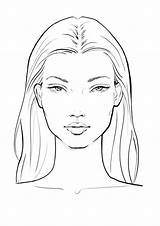Drawing Face Fashion Illustration Faces Visage Drawings Makeup Dessin Draw Sketch Croquis Girl Sketches Simple Easy Figure Model Template Un sketch template