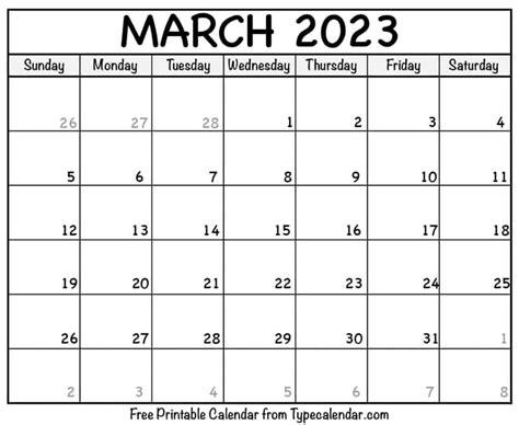 printable march  calendar templates  holidays