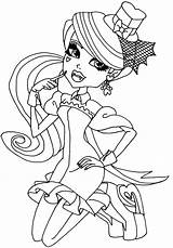 Noir Catty Coloring Pages Monster High Getdrawings sketch template