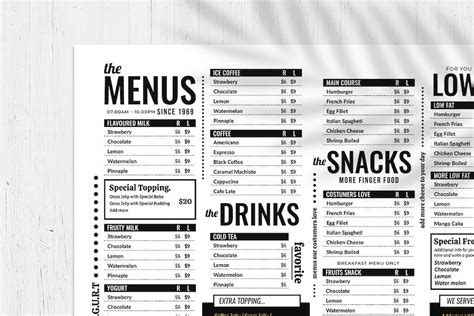 resto food menu vol  design template place