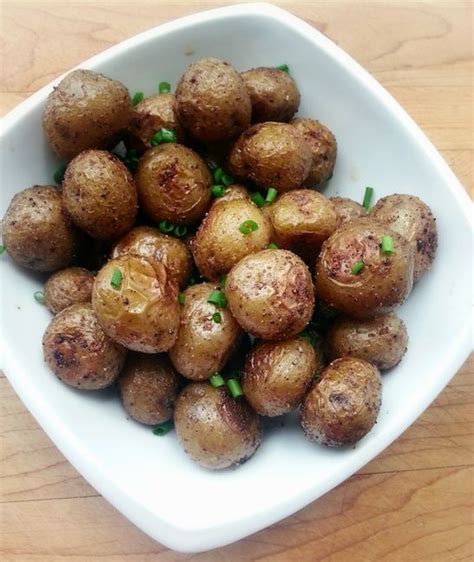 quick roasted mini potatoes canadian living mini potatoes roasted mini potatoes