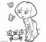 Crab Dora sketch template