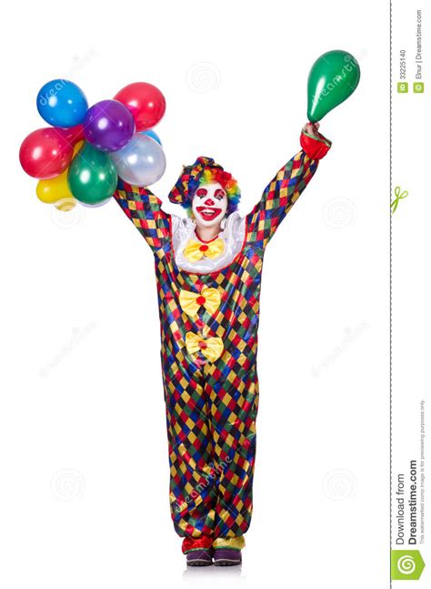 clown  balloons stock photo image  humour circus