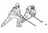 Hockey Coloring Player Pages Print sketch template