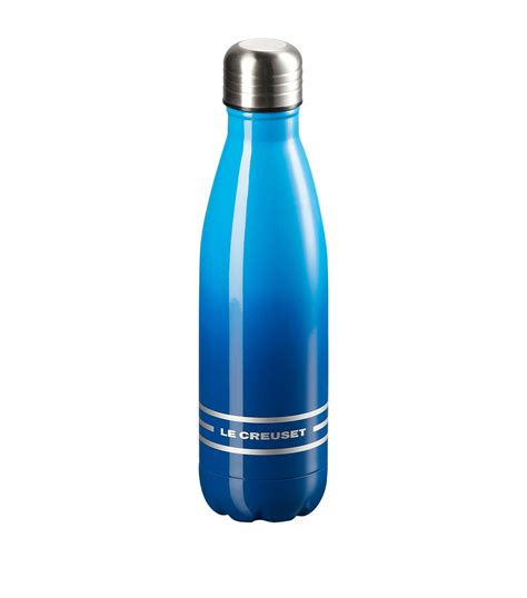 Le Creuset Blue Stainless Steel Water Bottle 500ml Harrods Uk